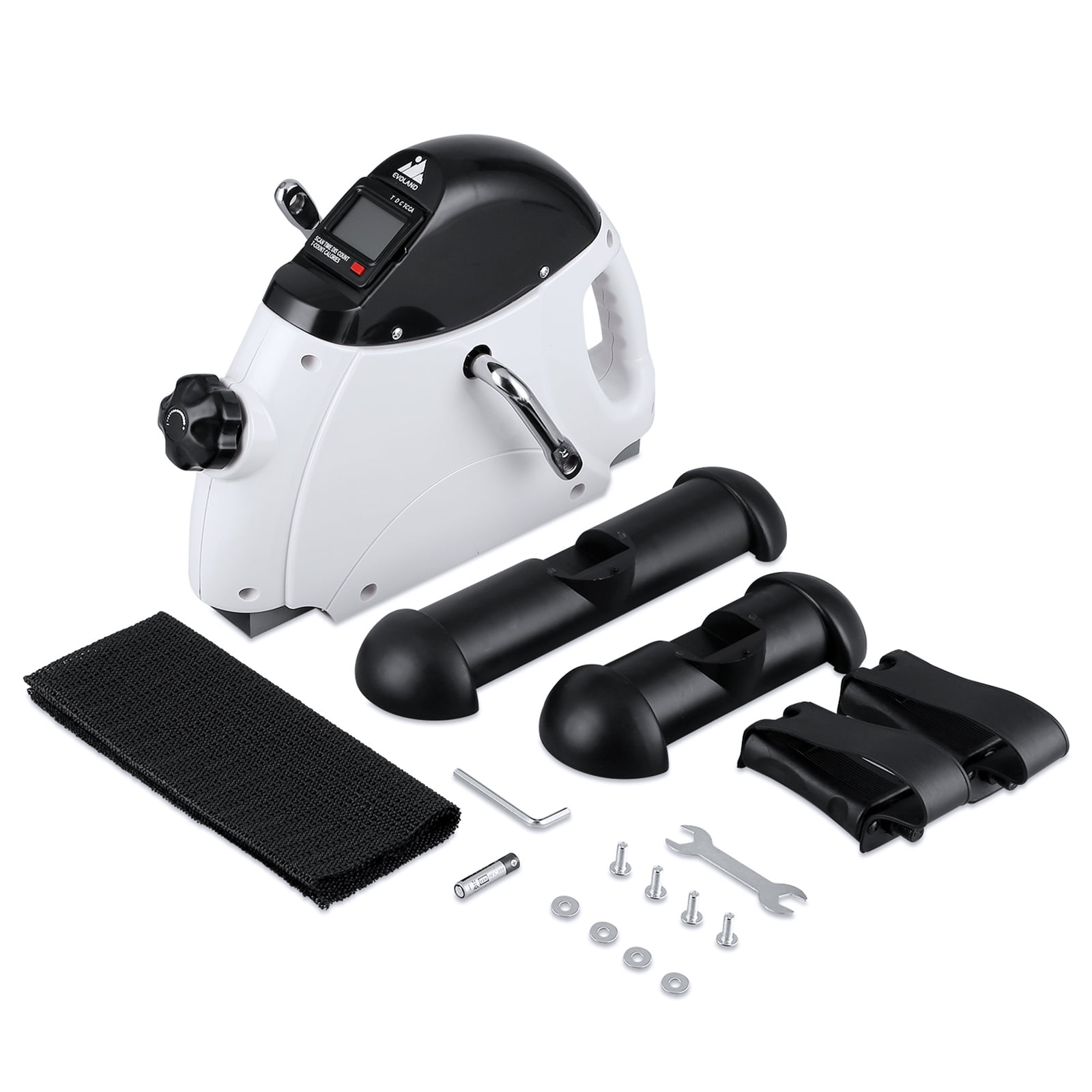 Under Desk Bike Pedal Exerciser, Evoland Indoor Cycling Bike, White