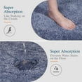thumbnail image 4 of Walensee Shag Bath Rug, Non Slip Bath Mat for Bathroom,24"x40", Blue, Machine Wash, 4 of 9