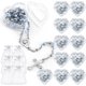thumbnail image 1 of Collar de Rosario Católico Cuentas de Vidrio Recuerdos de Rosario Oración Crucifijo con Perla Artificial con Caja y Bolsa de Organza, 1 of 4