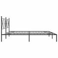 thumbnail image 4 of vidaXL Bed Frame Black Powder-Coated Steel Double Bed Bed Frame, 4 of 6