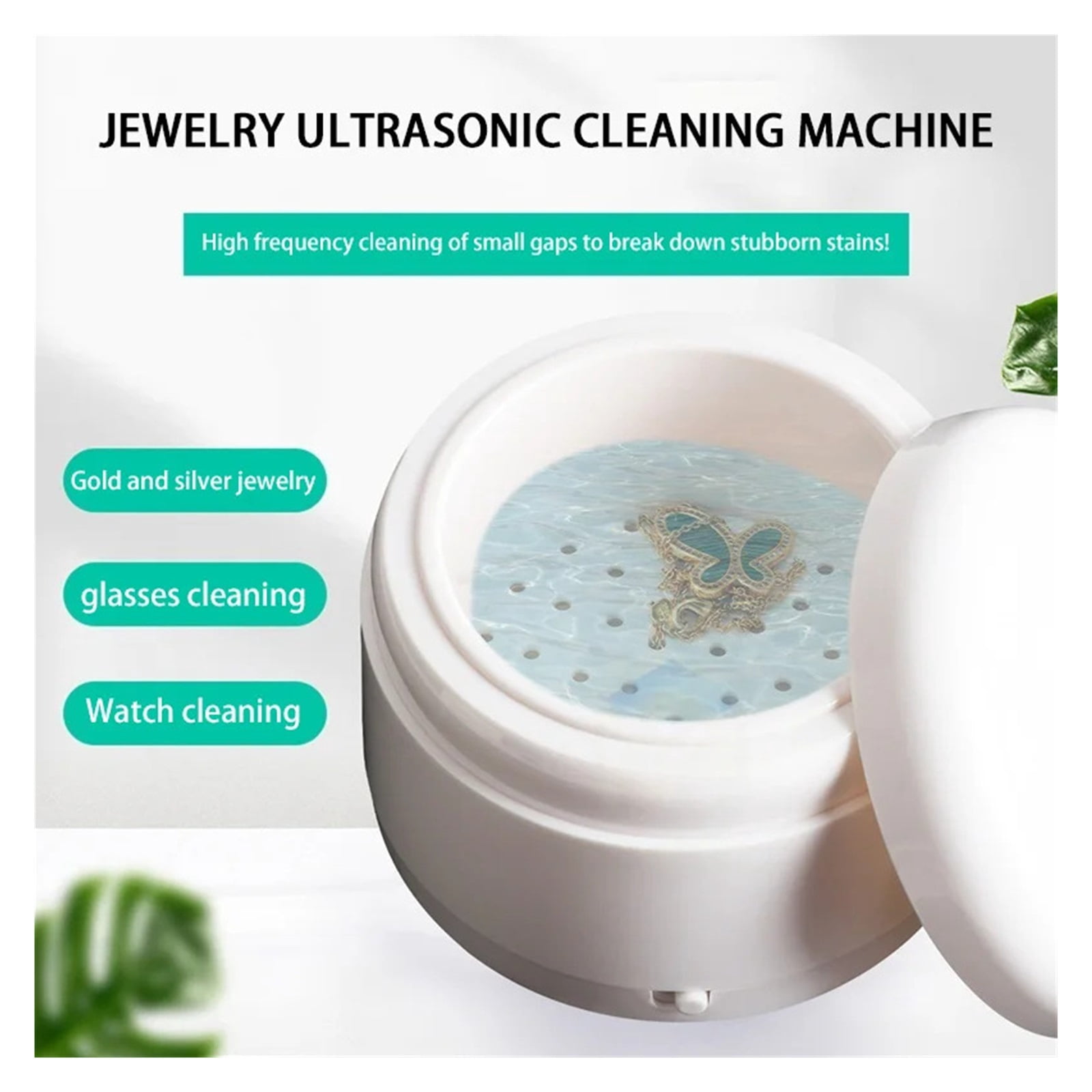 Jewelry Ultrasonic Cleaner Household Bracelet Ring Jewelry Cleaning Machine Watch Dentures Cleaning
