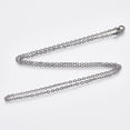 thumbnail image 4 of Brass Cable Chains Necklace Making with Alloy Lobster Claw Clasps Gunmetal 23.6 inch~24.37 inch(60cm~61.9cm), 4 of 4