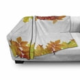 thumbnail image 3 of Rowan Soft Flannel Fleece Blanket, Autumn Branches Border Design with Ashberries and Dried Leaves Graphic, Cozy Plush for Indoor and Outdoor Use, 60" x 80", Yellow Orange Lime Green, by Ambesonne, 3 of 6