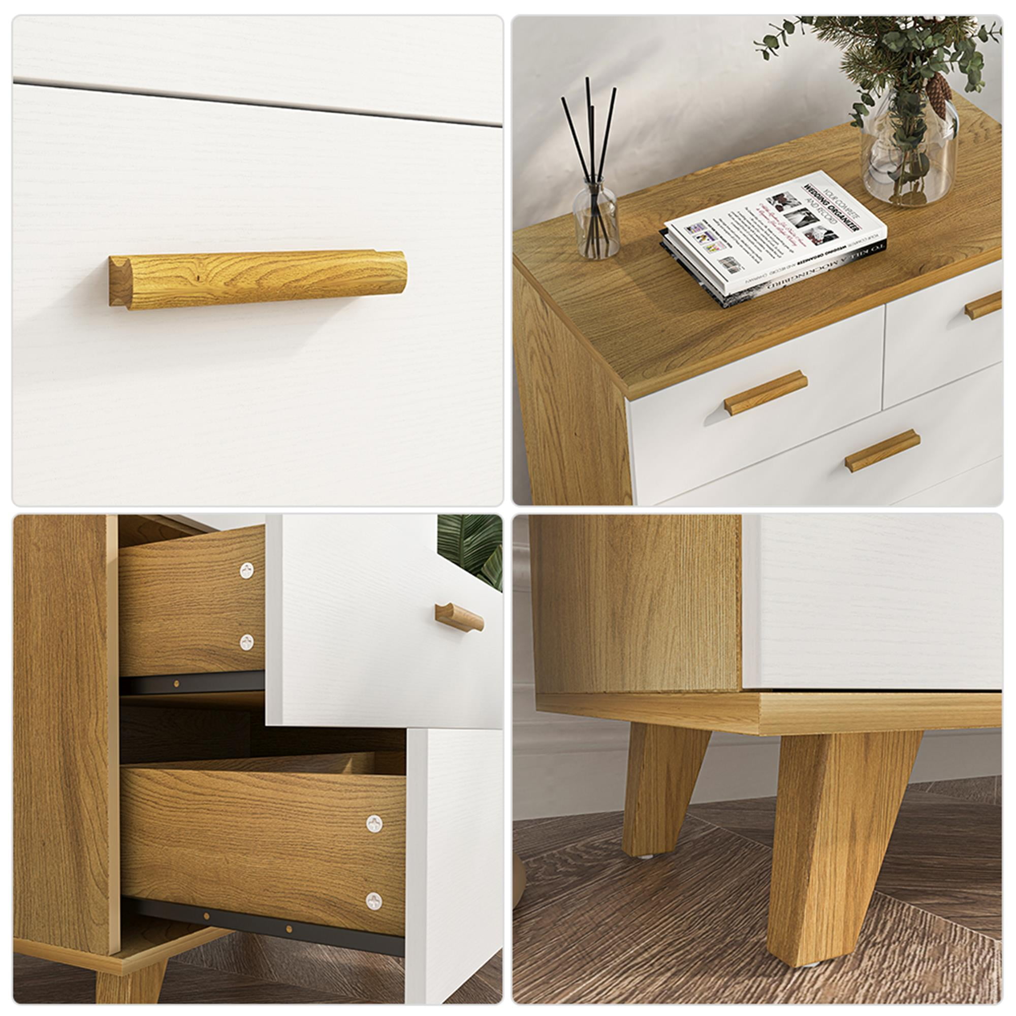 Finihen 6 Drawers Chest of Dressers, Wood Storage Cabinet with Handle Table Leg for Bedroom, Living Room and Hallway, Beige Finihen 6 Drawers Chest of Dressers, Wood Storage Cabinet with Handle Table Leg for Bedroom, Living Room and Hallway, Beige