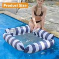 thumbnail image 4 of Inflatable Pool Float Chair Lounger for Adults and Kids Swimming Stripe Pattern Float Hammock for Pool Party Summer Water Fun, 4 of 5