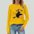 thumbnail image 2 of Godom Halloween Long Sleeve Shirts for Women Casual Soft Crewneck Basic Tee Tops Fall Outfit Clothes, 2 of 4