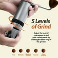thumbnail image 2 of HEIHOX Manual Hand Coffee Bean Grinder - 7 Star Stainless Steel Burr, Adjustable Settings for Customized Grind, Brush, Easy to Clean, Elegant Gift, 2 of 6