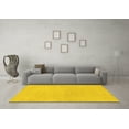 thumbnail image 3 of Ahgly Company Machine Washable Indoor Rectangle Solid Yellow Modern Area Rugs, 2' x 5', 3 of 4