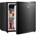 thumbnail image 1 of Midea 1.6 Cu. Ft. Mini Fridge with Freezer Compartment, ENERGY STAR®, Adjustable Thermostat, Reversible Door, Compact Refrigerator for Dorm, Office & Bedroom – Black, 1 of 9