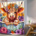 thumbnail image 3 of Funny Donkey Shower Curtain  Sketch Hilarious Cute Animal Black White Bathtub Cute Farmhouse Country Modern Bathroom Accessories Set Decor Waterproof Polyester Fabric 12 Hooks, 3 of 6