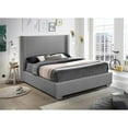 thumbnail image 4 of Meridian Furniture Royce Grey Linen Textured Fabric King Bed, 4 of 15