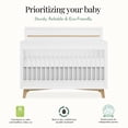 thumbnail image 3 of Evolur Loft Antilia Mid-Century 4-In1 Crib, White & Natural, 3 of 7
