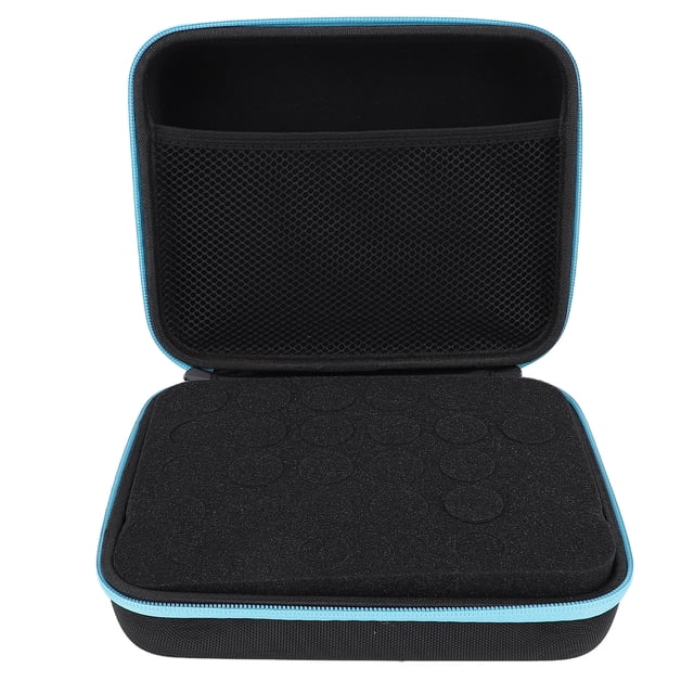 Estuche Para Aceites Esenciales, 10 Ml, 30 Rejillas, Bolsa Porta Aceites Esenciales EVA, Azul, 30 Botellas Para Viajes
