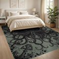 thumbnail image 3 of ODIKA 8'x10' Washable Area Rug Rum Horror Stormy Cephalopod Tentacle Weathered Maritime Doormat for King Size Bedroom Under Bed, Master Suite, Non-Shedding, Easy Care, 3 of 7
