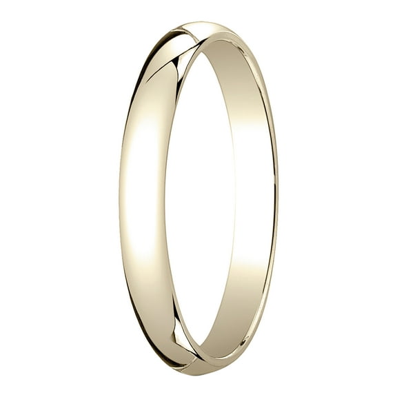 Womens 14K Yellow Gold, 3.0mm Traditional Dome Oval Wedding Band (sz 14)