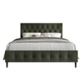 thumbnail image 3 of Home Design Sidney King Upholstered Panel Bed with Durable Engineered Wood and Recycled Materials, Dark Beige, Easy Assembly, 3 of 5