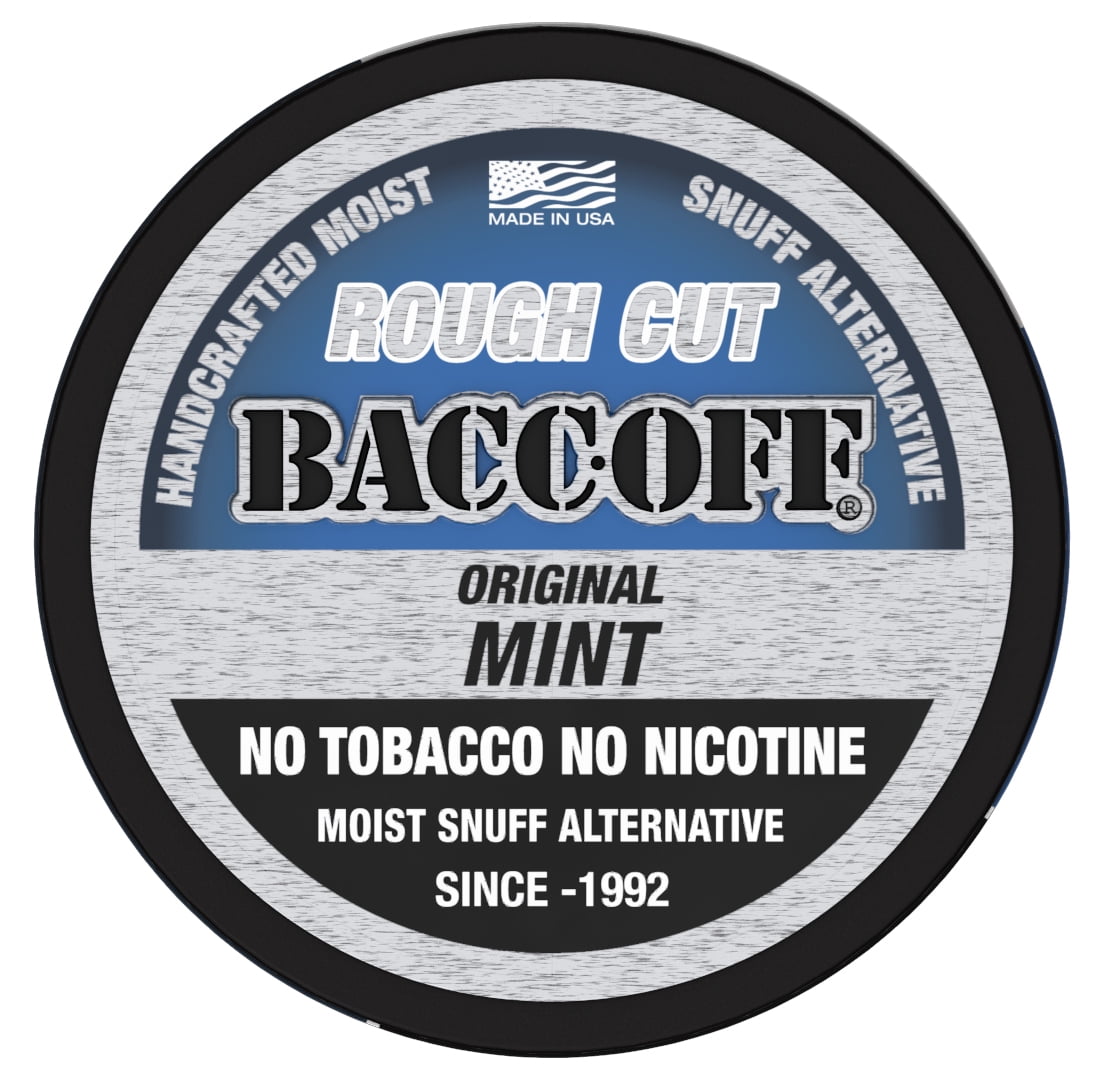 walmart tobacco free chew BaccOff, Original Mint Rough Cut, Premium Tobacco Free, Nicotine Free Snuff  Alternative (10 Cans)