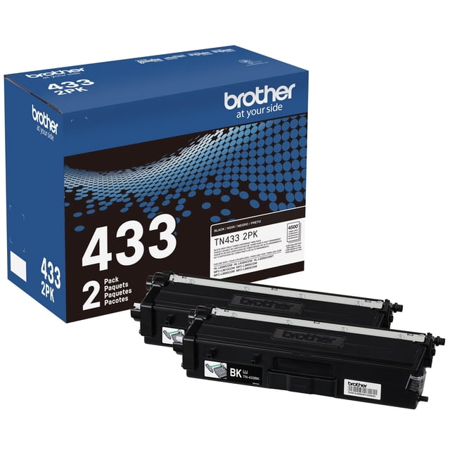 Cartucho de tóner Brother original negro de alto rendimiento TN433 2PK