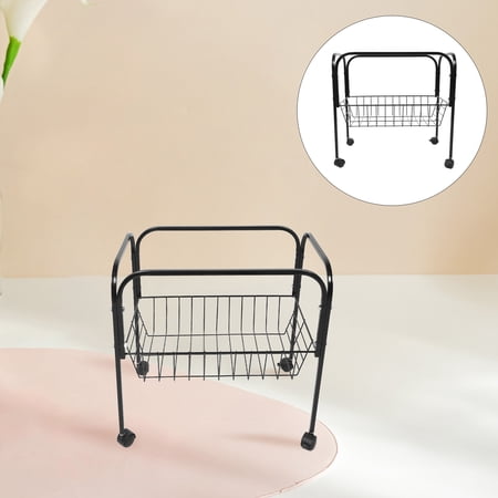 MOKKHNB Metal Bird Cage Display Shelf with Wheels and Storage Rack for Bird Accessories