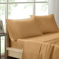 thumbnail image 3 of Madison Park 4-Piece 600 Thread Count Pima Cotton Sheet Set, Queen - Gold, 3 of 4