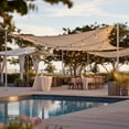thumbnail image 2 of Yescom 8Ft Shade Sail Pole Post Canopy Awning Deck Patio Backyard with Pole Bracket Clamp Powder Patio Outdoor Silver, 2 of 6