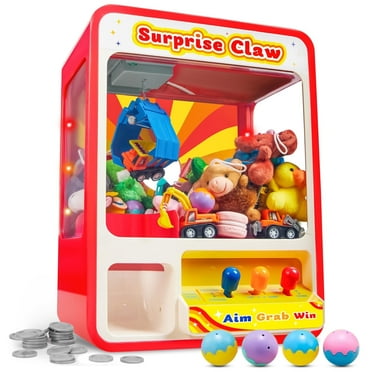 Joyfy Claw Machine Arcade Toy with LED Light & Adjustable Sound, Mini Vending Machine for Kids, Carnival Games, Christmas & Birthday Big Gifts for Kids Ages 3 