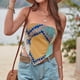 thumbnail image 2 of Camisa de fiesta y playa para mujer con estampado floral y espalda descubierta, 2 of 8