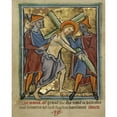 thumbnail image 3 of Illuminator, Unknown 12th Century English 12x14 Black Modern Framed Museum Art Print Titled - Christ Carrying the Cross, 3 of 5