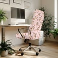 thumbnail image 3 of SCRAWLGOD Hedgehog Strawberry Pink Computer Office Chair Cover Stain Resistant Removable Universal Desk Chair Seat Protector Breathable Comfortable Boss Chair Covers, S, 3 of 7