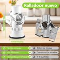 thumbnail image 3 of Rallador de Verduras,Mandolina Cortador de Verduras Multifuncional, Rayadores para Queso,Picadora de Verduras con 3 Cuchillas y Pelador de Acero Inoxidable,Ideal para Frutas, Nueces, 3 of 4