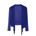 thumbnail image 2 of Xdegoge Swimsuit Cover Ups for Women Open Front Cropped Cardigan Sheer Chiffon Long Sleeve Bolero Shrug Lightweight Beachwear Tops, 2 of 5