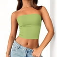 thumbnail image 6 of Mgmyaa Womens Strapless Tube Tops Basic Backless Sleeveless Bandeau Going Out Crop Tops Blouses Summer Clothes, 6 of 8