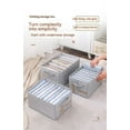 thumbnail image 3 of Gray Nine grids 36*28*20cm Non-woven Clothing Pants Finishing Box Bedroom Wardrobe Clothing Finishing Box Sweater Storage Box, 3 of 7