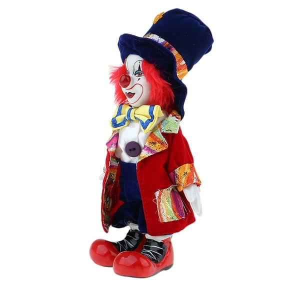 Poupée en Porcelaine de 18 Cm Poupées Clown Debout Portant des Tenues Comiques Jouet Drôle de Poupée