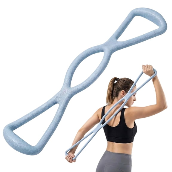 Figure 8 Resistance Band with Handles, Elastic Bands for Working Out, Arm, Back, Shoulder Training Elastic Ropes, Exercise Equipment for Yoga, Pilates, Blue, AKLJWH