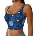 thumbnail image 2 of Fuzoiu Planets And Stars1 Print Women's Sports Vest,U-Back Sports Tank,Gym Vests,Athletic Sleeveless Shirts,Exercise Undershirts,Yoga, Gym, and Dance Wear-Medium, 2 of 8