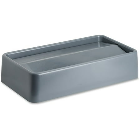 Genuine Joe Space-Saving Container Swing Lid - Rectangular - 1 Each - Gray | Bundle of 10 Each