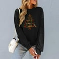 thumbnail image 5 of Brondbend Christmas Cheap Sweatshirts for Women Womens Pullover Crewneck Long Sleeved Top Printed Fashion Loose Tops Ladies Athletic Fall Winter Clothes Black, 5 of 6