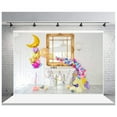thumbnail image 2 of BSDHOME Polyester 7x5ft Fond d'Anniversaire Bébé Photographie Prop Ballon Fond, 2 of 3