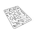 thumbnail image 4 of Escurridor de fregadero de cocina reutilizable, alfombrilla de mostrador, alfombrilla de drenaje antideslizante, alfombrilla de secado de platos , Blanco 30x40cm Macarena Escurreplatos, 4 of 8