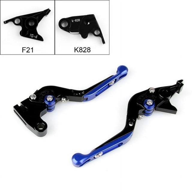Leviers de Frein Pliables et Extensibles Réglables pour Kawasaki Z750 07-12 Z800 Bleu