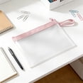 thumbnail image 4 of Btomtd Clear Frosted TPU Waterproof Portable File Bag Document Pouch For Papers And Office Supplies, 4 of 6