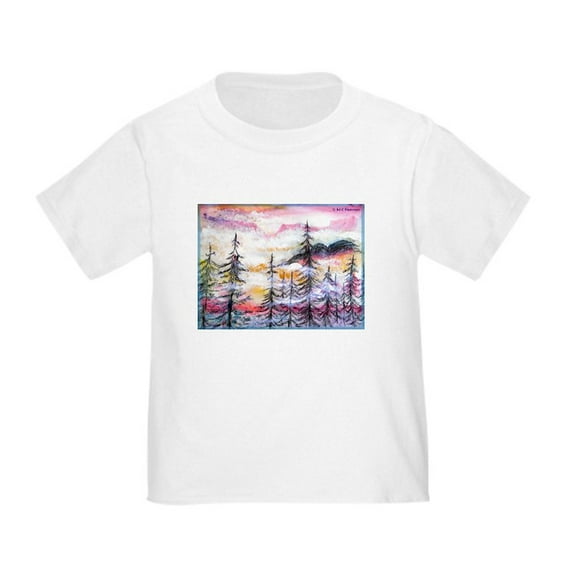 CafePress - Misty Mountains, Art, Toddler T Shirt - Cute Toddler T-Shirt, 100% Cotton