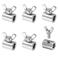 thumbnail image 1 of Unique Bargains 304 Stainless Steel 9mm Hole Wire Rope Clips, 6Pcs Wire Rope Clamp Fasteners Screws, Silver, 1 of 7