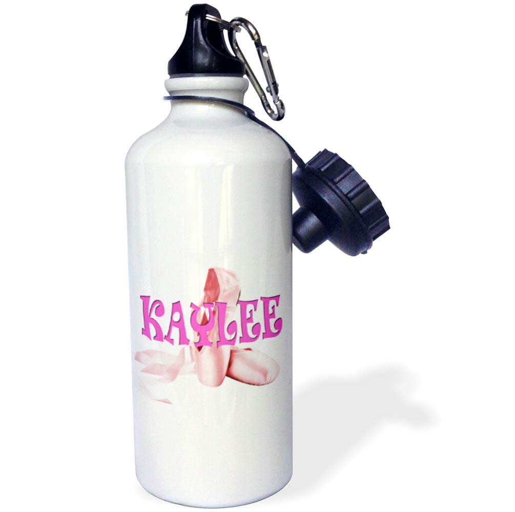 3dRose Kaylee. Pink Ballet Shoes. Ballerina. Water Bottle, 21ounce