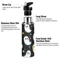 thumbnail image 3 of Yayeee 33oz Insulated Water Bottle Double Wall Stainless Steel with Flip Straw Lid, White Halloween Ghost, 3 of 7