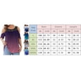thumbnail image 3 of ZIZOCWA Linen Rompers Women Plus Size Top Tunic Women Plus Size Gradient Print Tops Off The Shoulder Lace Stitching Short Sleeve Tunic Tops To Wear With Leggings Summer Tops Womens Plus H, 3 of 5