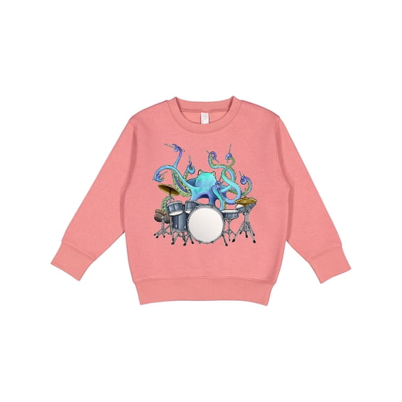 Inktastic Cute Blue Octopus Drumming Toddler Sweatshirt