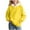 Yellow, variant on Admvng Hoodies for Teen Girls Shirt Long Sleeved Pattern T-shirt Solid Round Neck Solid Top Sweatshirt(2-15years)