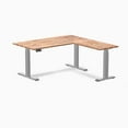thumbnail image 6 of Desky Softwood L-Shape Sit Stand Desk - Acacia / 60 X 30 X 62 X 20 Inches / Matte Black, 6 of 9